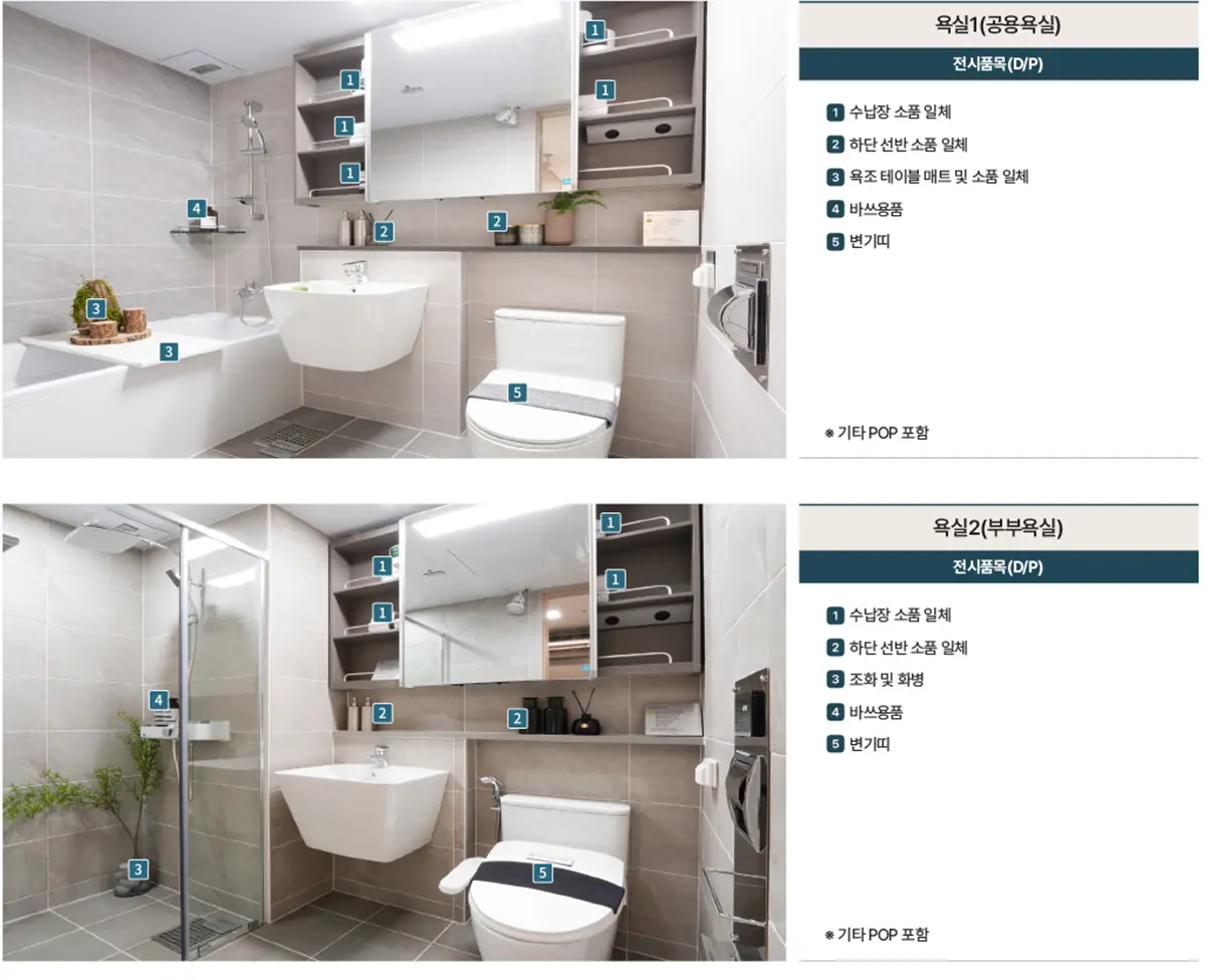 84b타입 주방 전시품목